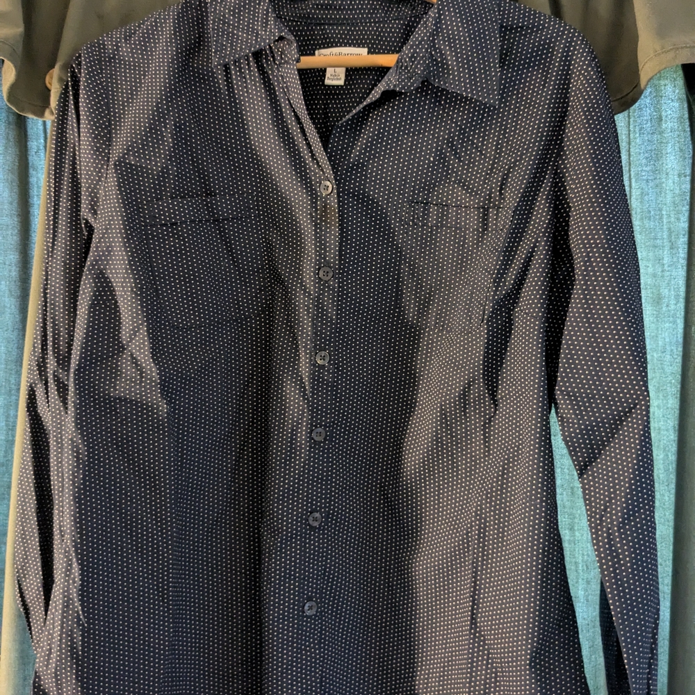 Croft & Barrow Blue Blouse Elegant Top